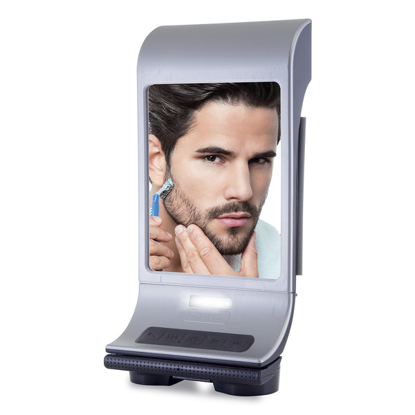 Fog-Free Shower Mirror and Bluetooth Speaker