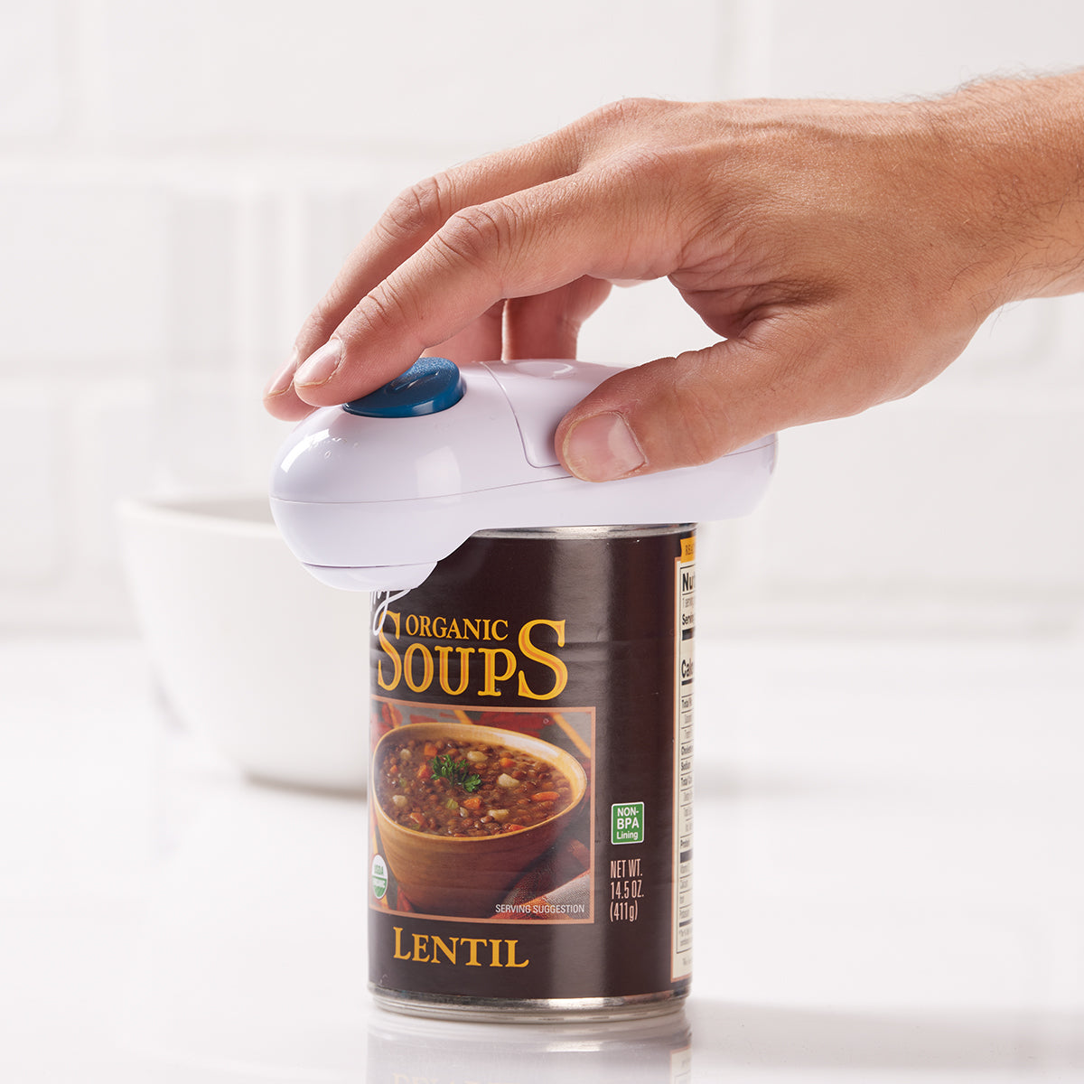 One Touch Can Opener by Sharper Image | Hands-Free Electric ...