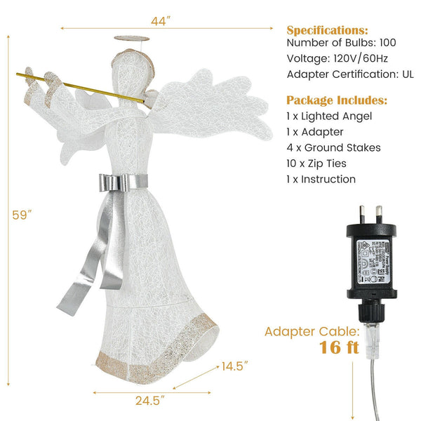 5-Ft. Prelit Lawn Angel