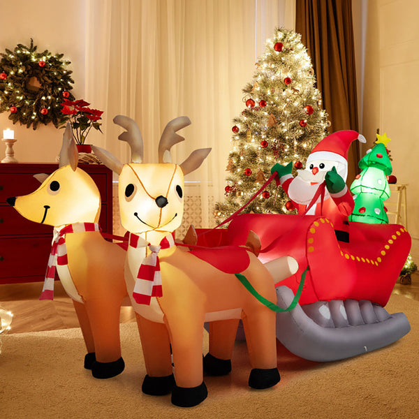 7-Ft. Inflatable Santa Sleigh Ride