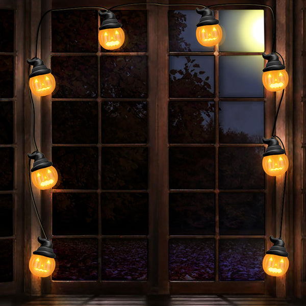 8' Animated Pumpkin String Lights