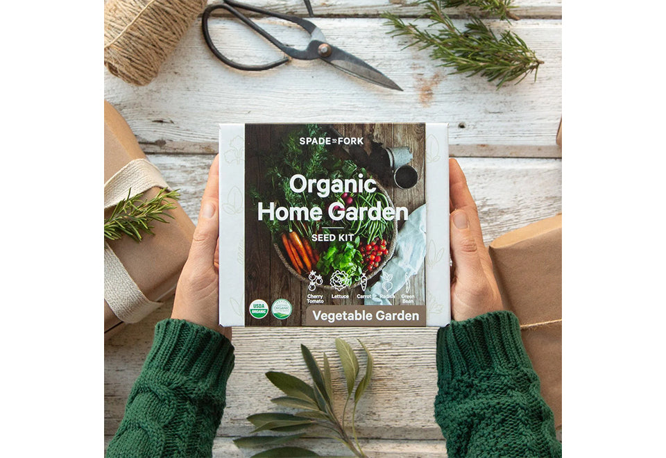spade to fork organic home garden seed kit Organic Vegetable Garden Growing Kit