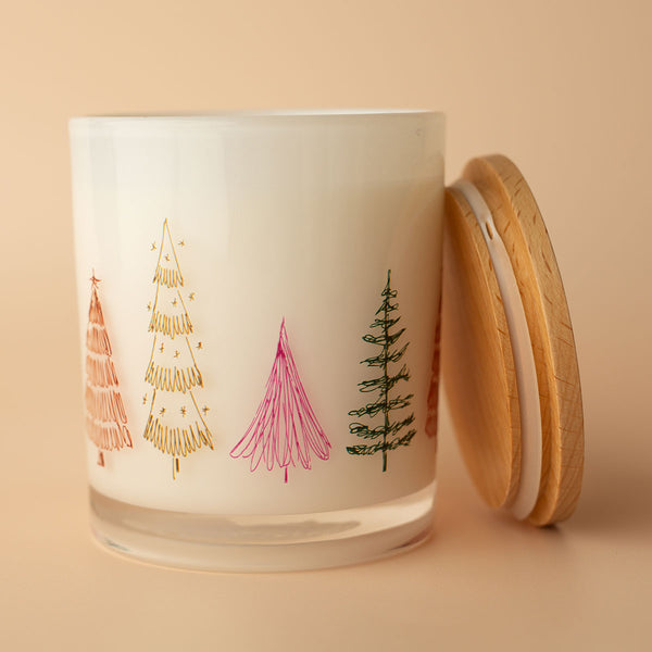 Christmas Printed Candle - Festive Tree Wrap