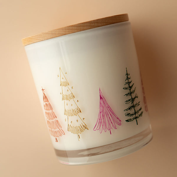 Christmas Printed Candle - Festive Tree Wrap