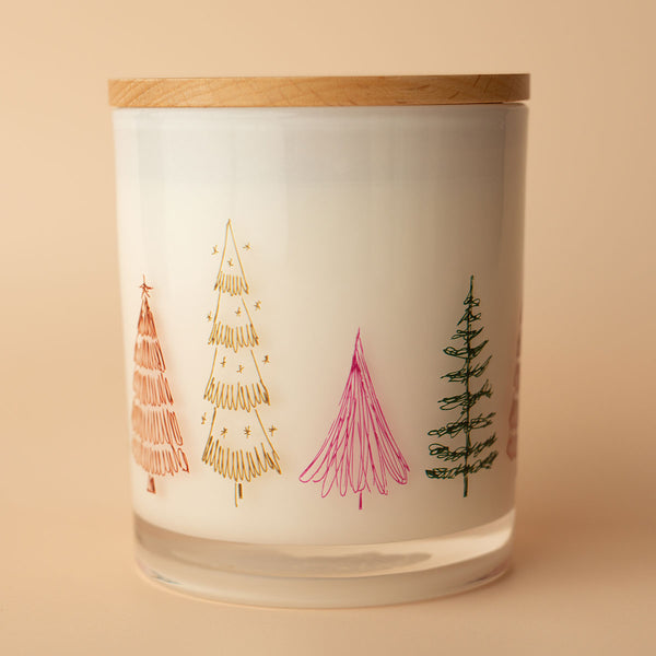 Christmas Printed Candle - Festive Tree Wrap