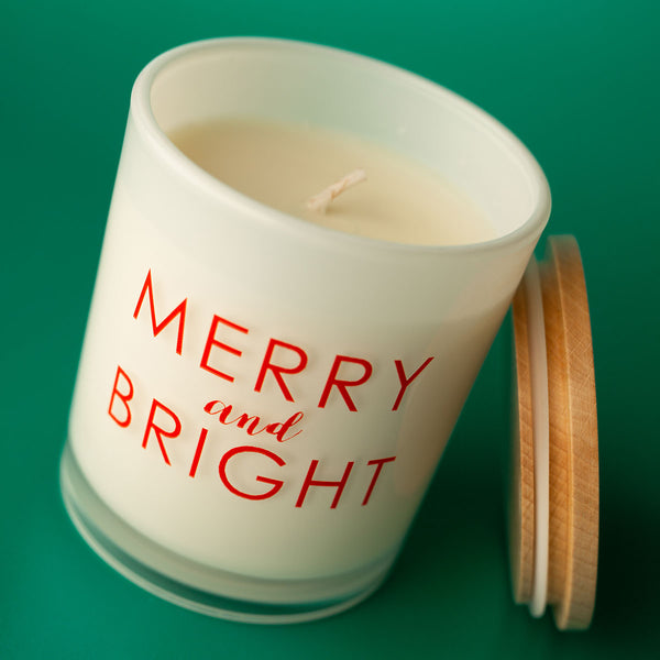 Christmas Printed Candle - Merry and Bright