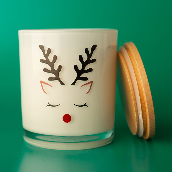 Christmas Printed Candle - Reindeer