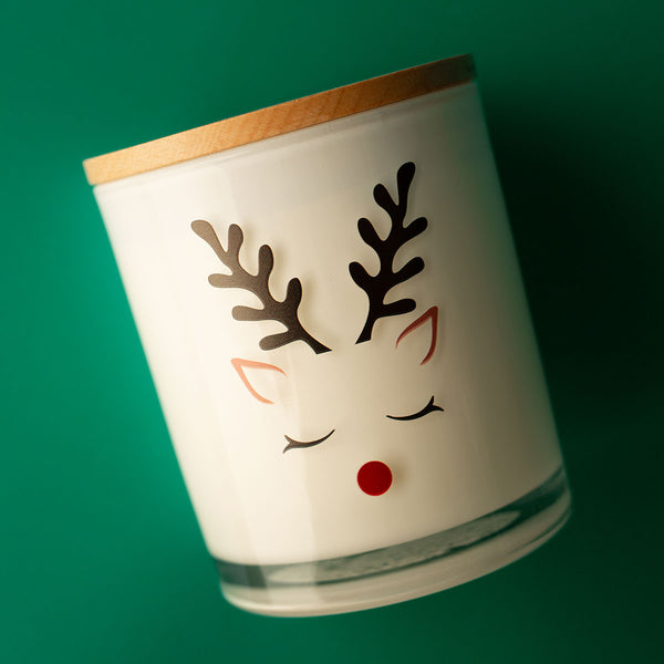 Christmas Printed Candle - Reindeer