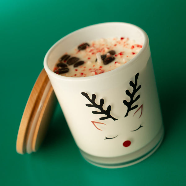 Christmas Printed Candle - Reindeer