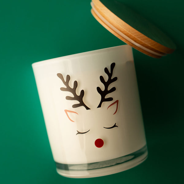 Christmas Printed Candle - Reindeer
