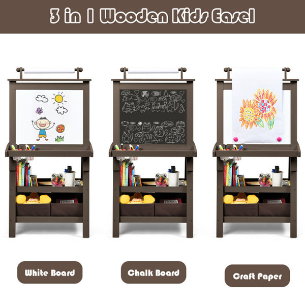 3-in-1 Kids Double-Sided Art Easel