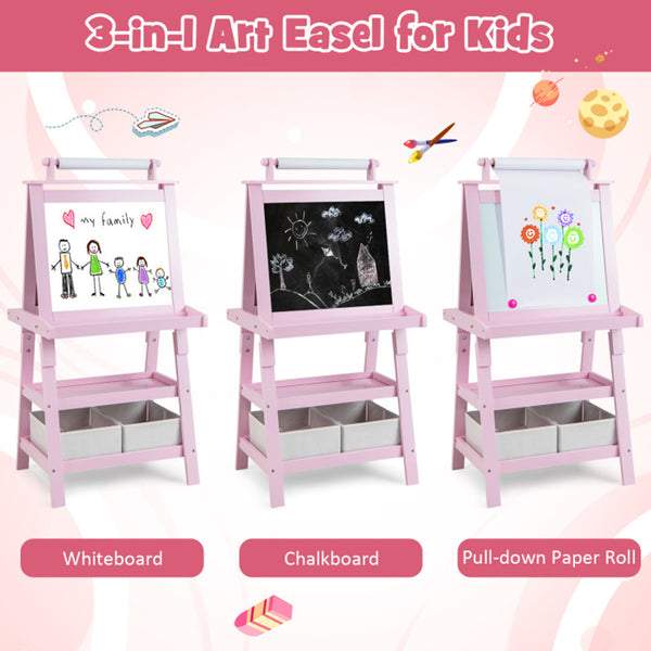 3-in-1 Kids Double-Sided Art Easel
