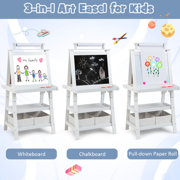 3-in-1 Kids Double-Sided Art Easel