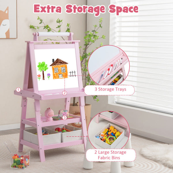 3-in-1 Kids Double-Sided Art Easel