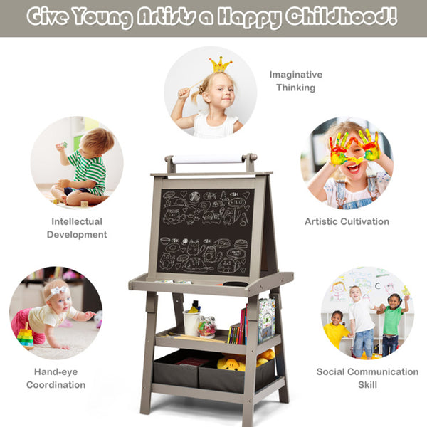 3-in-1 Kids Double-Sided Art Easel