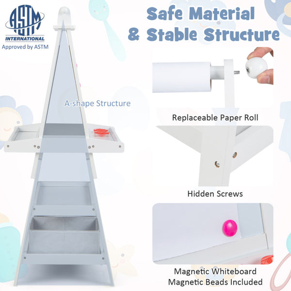 3-in-1 Kids Double-Sided Art Easel