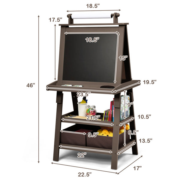 3-in-1 Kids Double-Sided Art Easel