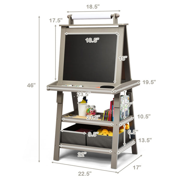 3-in-1 Kids Double-Sided Art Easel