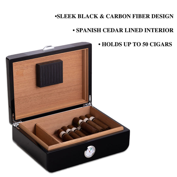 Carbon Fiber Design 40 Cigar Humidor