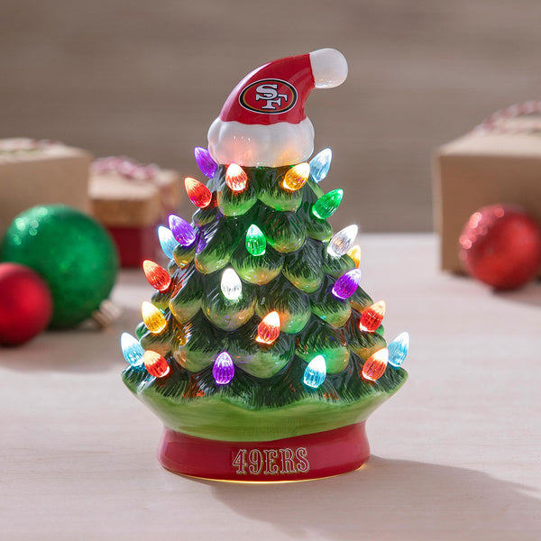 8'' NFL LED Ceramic Christmas Tree