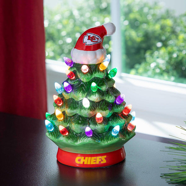 8'' NFL LED Ceramic Christmas Tree