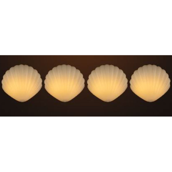 Shell Solar Powered Deck Lights (Set of 4)