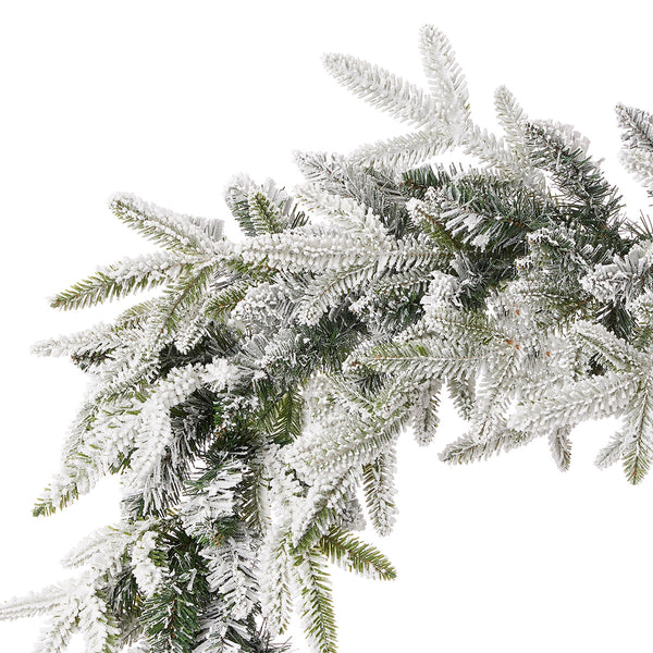 9' Flocked Frasier Fir Garland