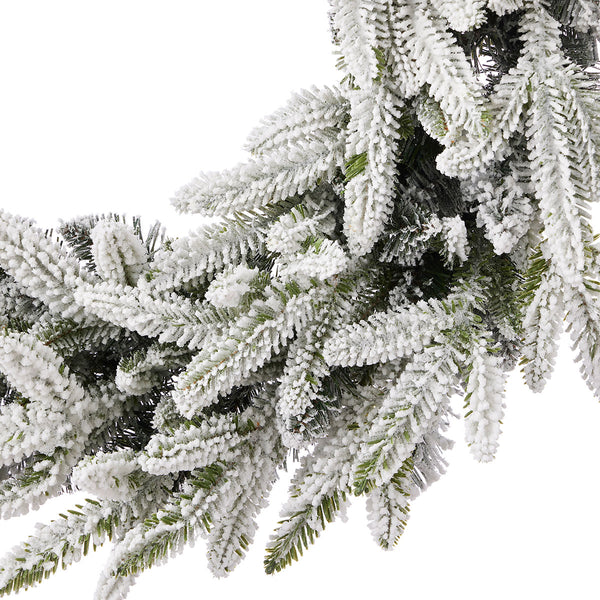 24'' Flocked Frasier Fir Wreath