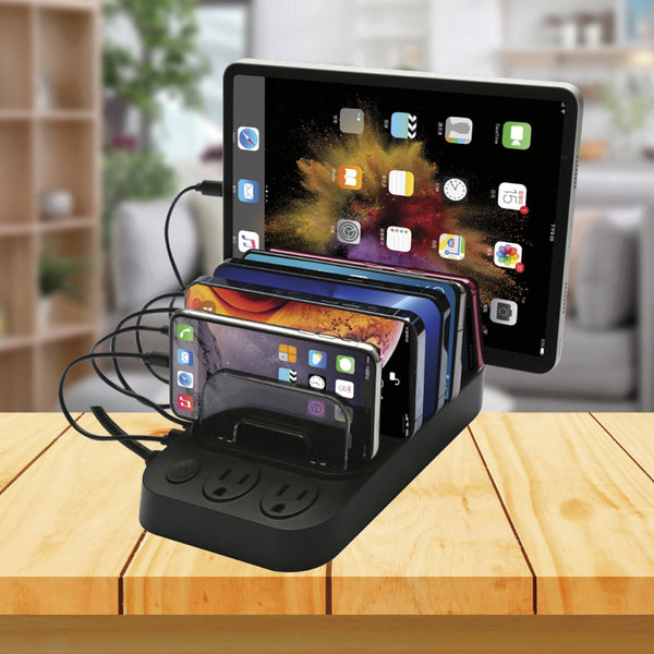 8 Device Charging Station with Cables