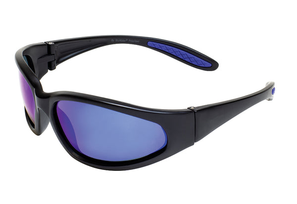 unbreakable goggles BlueWater Sharx GTB Matte Black Nylon Frame-Mirrored Lens