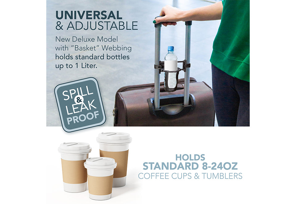 MORK Drnk Carrer Wth Adjustable Strap, Reusable Leather Coffee Cup Holder, Travel Coffee Cup