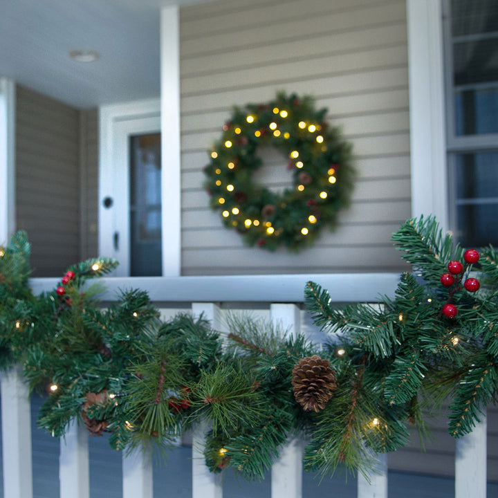 9-Ft. Cordless Pre-Lit Indoor/Outdoor Garland