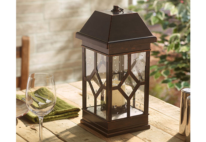 15" Solar Powered Candle Lantern