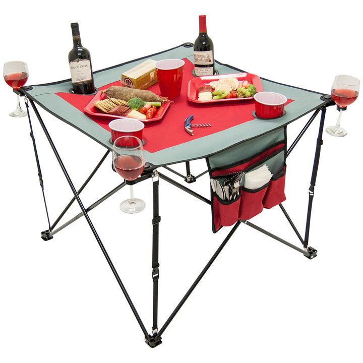 Folding Pop-Up Tailgate Table