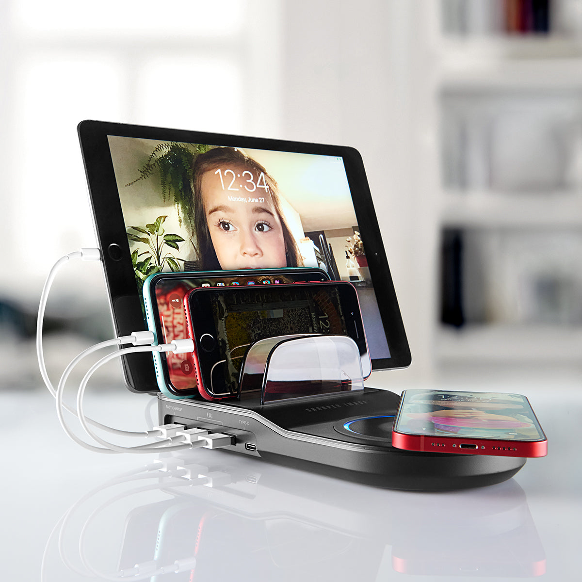 2-in-1 USB Charging Station by Sharper Image - Main Image