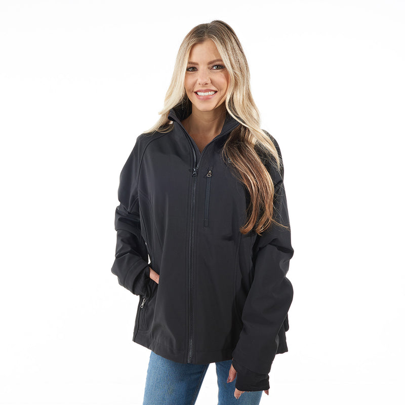 Women's Rechargeable Heated Softshell Jacket by Sharper Image - S