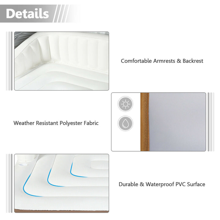 Floating Pool Lounge with Canopy