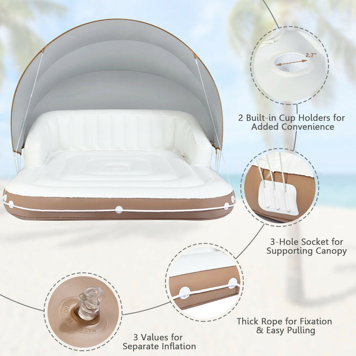 Floating Pool Lounge with Canopy