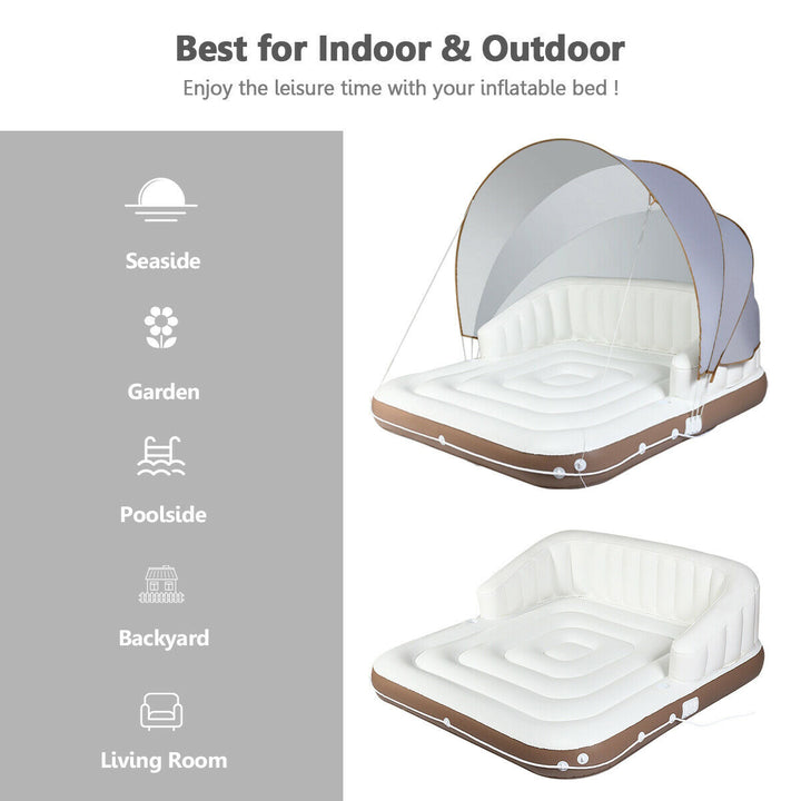 Floating Pool Lounge with Canopy