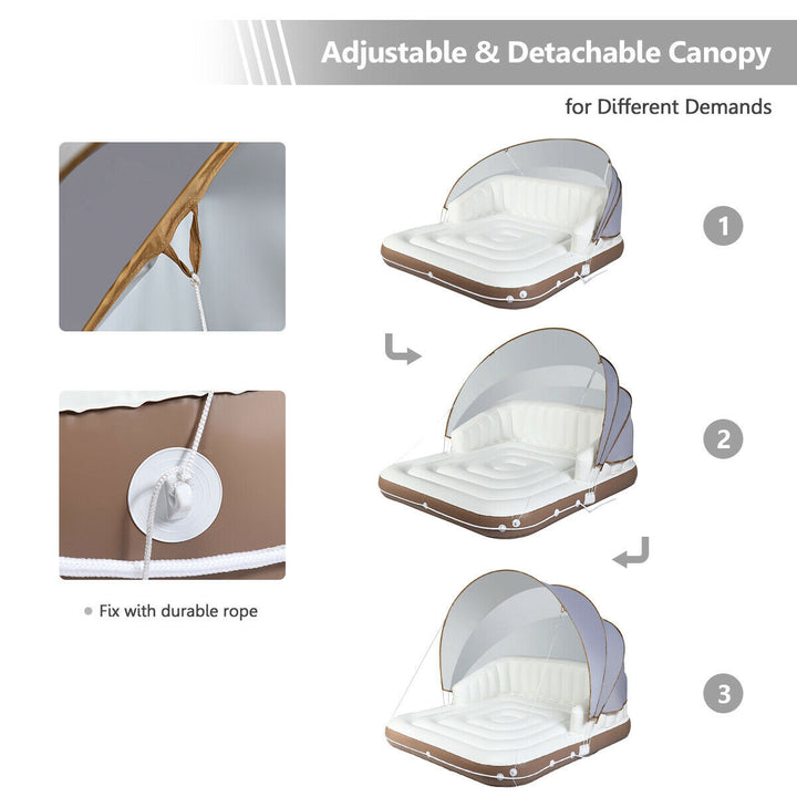 Floating Pool Lounge with Canopy