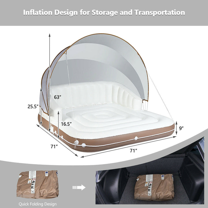 Floating Pool Lounge with Canopy
