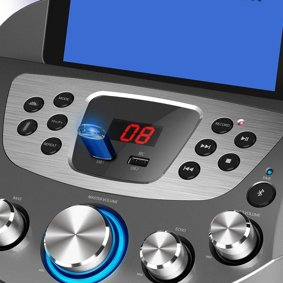 karaoke gear Starion Ks829-b Bluetooth Karaoke Party Machine, Black