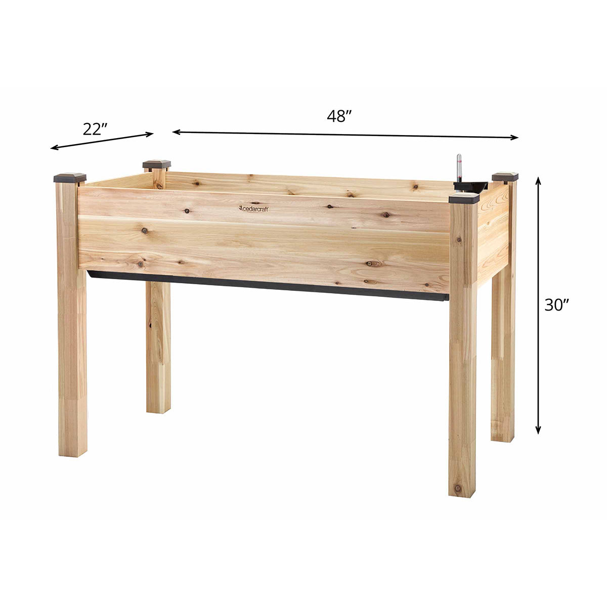 abram self-watering long planter box 23 in. x 49 in. x 30 in. H Self-Watering Elevated Cedar Planter