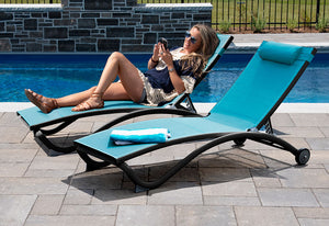 2-Piece Glendale Pool Lounger with Wheels - primary product image