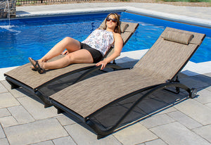 2-Piece Glendale Pool Lounger with Wheels - alternate product image