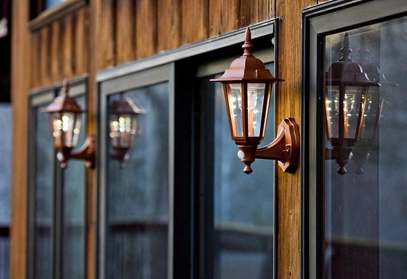 Motion Activated Outdoor Wall Sconces (2-Pack) - White