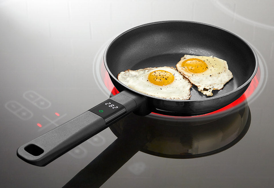 Digital Temperature Display Fry Pan – Sharper Image