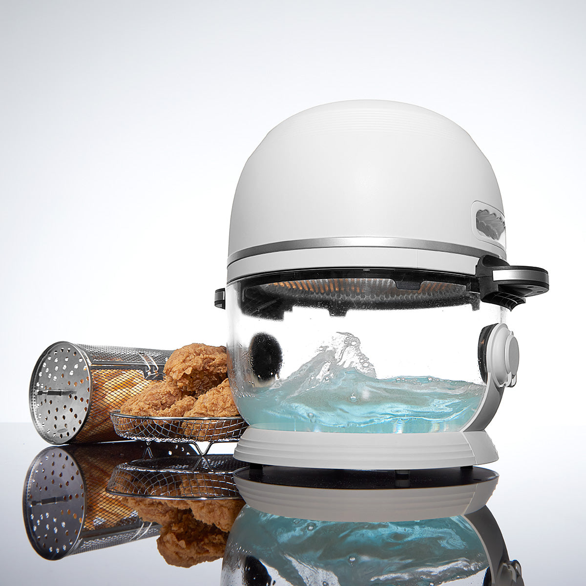 Self-Cleaning Glass Bowl Air Fryer – Sharper Image