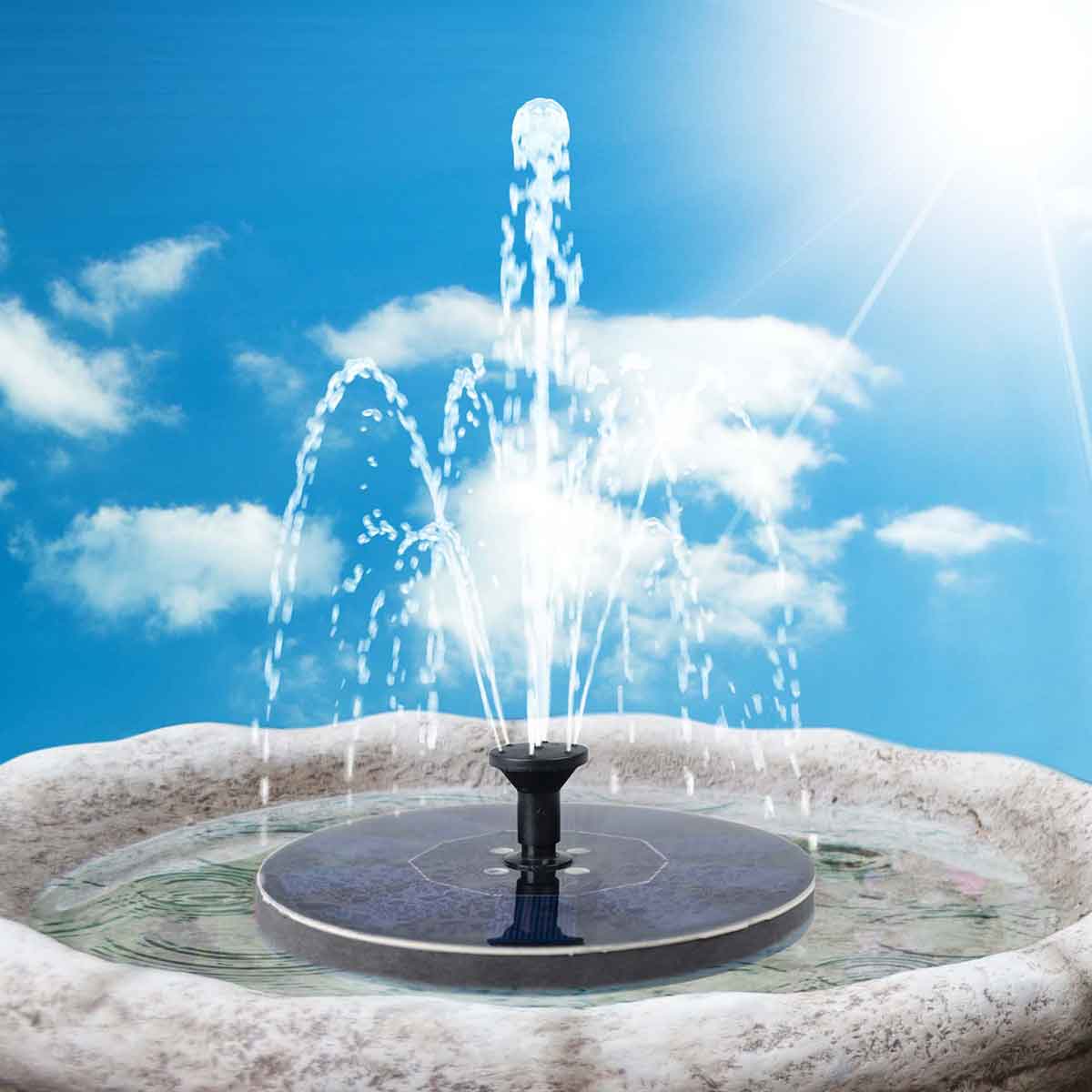 Solar Water Fountain, Solar Water Feature with Nighttime Illumination, Colorful LED Lights, Dynamic Visual Light Display, Multiple Replaceable Nozzles, Used for Garden, Patio, Pond, Bathroom Solar Water Fountain, Solar Water Feature with Nighttime Illumination, Colorful LED Lights, Dynamic Visual Light Display, Multiple Replaceable Nozzles, Used for Garden, Patio, Pond, Bathroom