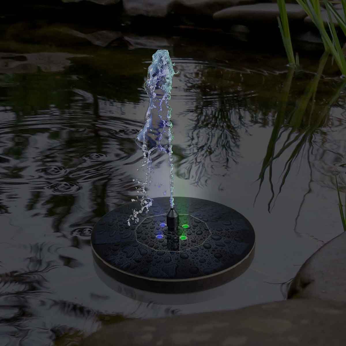 Solar Cascading Water Feature with LED Lights | SOLAR GARDEN LIGHTS Solar Cascading Water Feature with LED Lights | SOLAR GARDEN LIGHTS